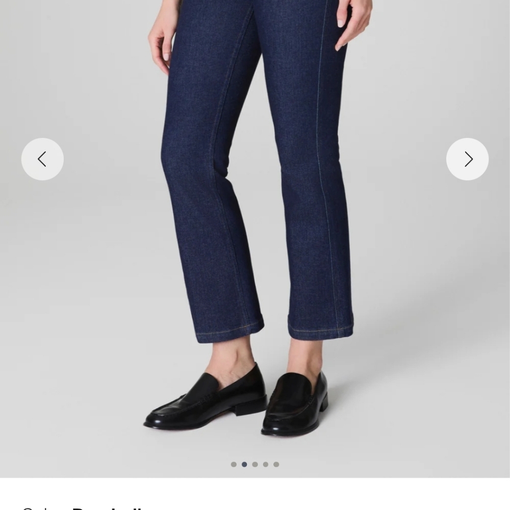 SPANXshape EveryWear Kick Flare Jeans, Women's Large Tall, "Raw Indigo" - Picture 6 of 8